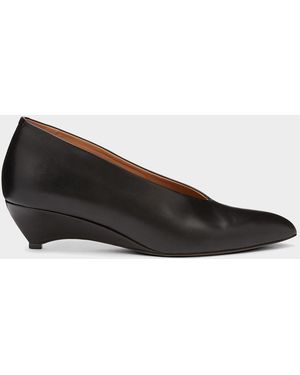 Jil Sander 45Mm Arc Leather Pumps - Black