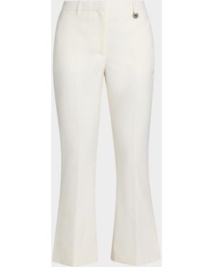 Burberry Wool Bootcut Crop Pants - White