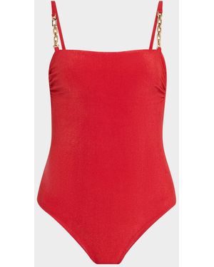 Lenny Niemeyer Chain-Strap One-Piece Swimsuit - Red