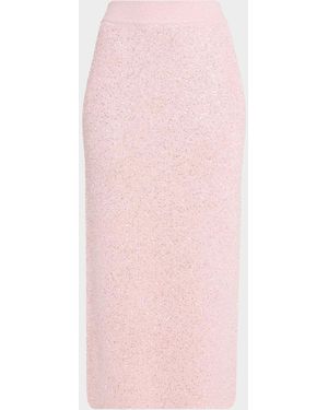 Toccin Alisha Sequined Midi Skirt - Pink