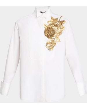 Emanuel Ungaro Vista Floral Beaded Blouse - White