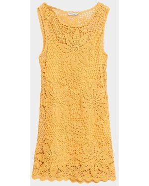 Jonathan Simkhai Fynch Crochet Mini Dress - Yellow