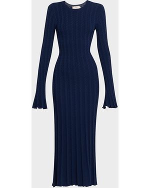 Sea Rhea Cable-Knit Midi Dress - Blue