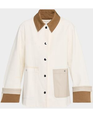 Tanya Taylor Troy Contrast Denim Jacket - Natural