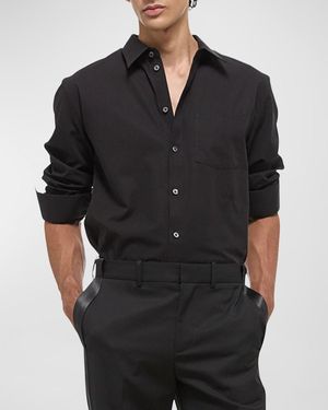 Helmut Lang Classic Button-Down Soft Cotton Shirt in Black for Men 