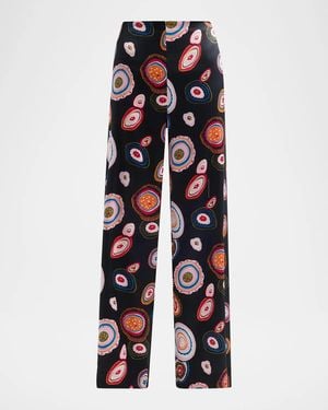 STAUD Stroll Stretch-Silk Pants - Multicolor