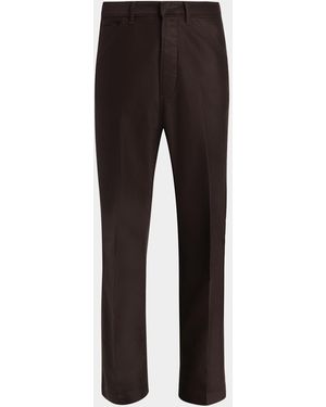 Tom Ford Apos;S Satin Straight-Leg Five-Pocket Pants - Brown