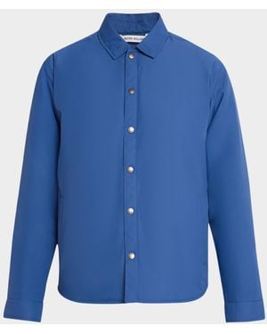 Peter Millar Apos;S Brighton Wind-Resistant Shirt Jacket - Blue