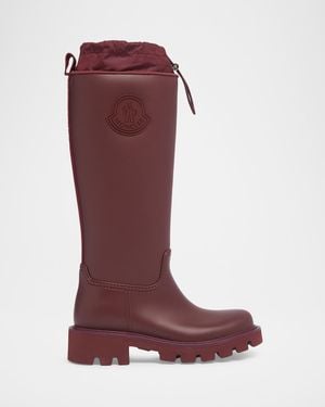 Moncler Kickstream High Waterproof Rain Boots - Red