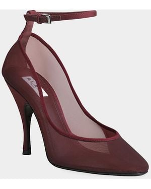 Alaïa 100Mm Mesh Ankle-Strap Pumps - Purple