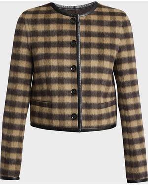 Proenza Schouler Helene Plaid Cashmere-Blend Jacket - Multicolor