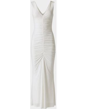 Toccin Inez Ruched Body-Con Maxi Dress - White