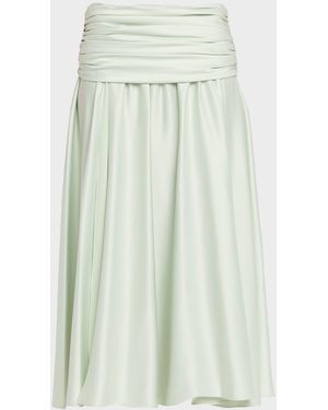 Jonathan Simkhai Gianna Draped Midi Skirt - Green