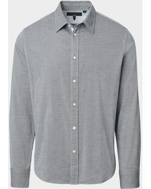 Rag & Bone Apos;S Tomlin Stretch Dobby Button-Down Shirt - Gray