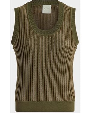 Varley Aldcroft Stitch Knit Tank Top - Green