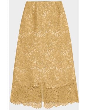 Vince Lace Slip Skirt - Yellow