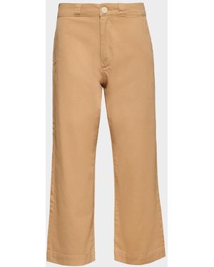 Frances Valentine Coleman Straight-Leg Woven Stretch Cotton Pants - Natural