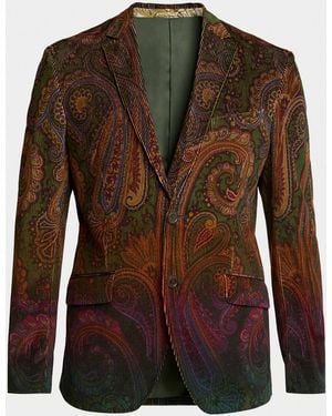 Etro Apos;S Roma Paisley Corduroy Single-Breasted Jacket - Brown