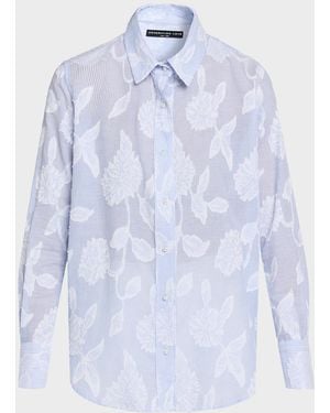 Generation Love Malinda Floral Stripe Shirt - Blue