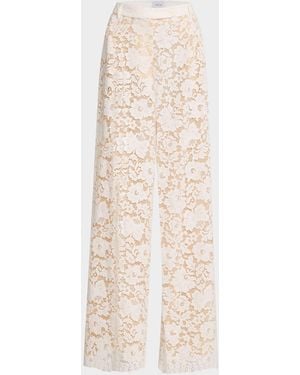 Sans Faff Estelle Lace Pintuck Pants With Nude Lining - Natural