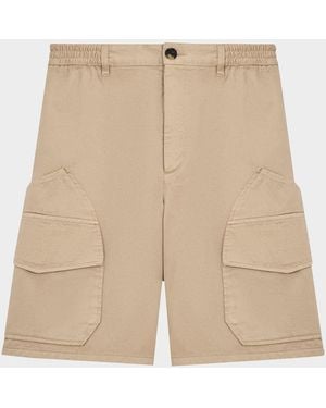 Loewe X Paula & Apos;S Ibiza & Apos;S Washed Cotton Cargo Shorts - Natural