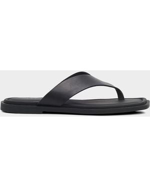 Rag & Bone Gracie Leather Thong Sandals - Blue