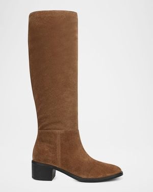 Vince 50Mm Pace Suede Knee-High Boots - Brown
