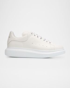 McQueen Leather Oversized Sneakers - White