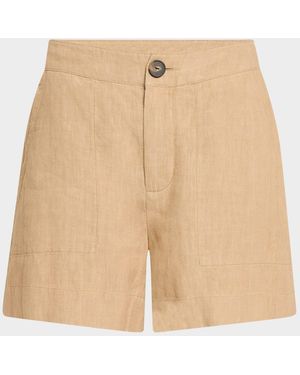 Vince Mid-Rise Hemp Shorts - Natural