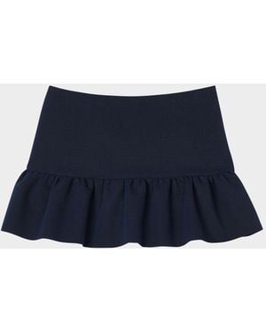 Sandro Cancale Flounced Shorts - Blue