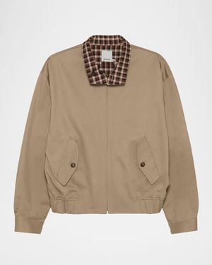 Jonathan Simkhai Harrington Cotton Check-Lined Jacket - Natural