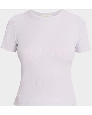 Rag & Bone The Essential Ribbed Tee - Purple