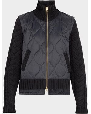 Veronica Beard Patra Quilted Wool-Blend Jacket - Black