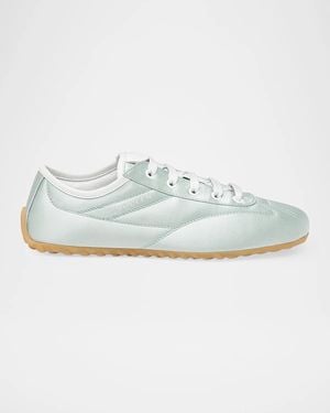 McQueen Boxe Satin Low-Top Sneakers - Blue