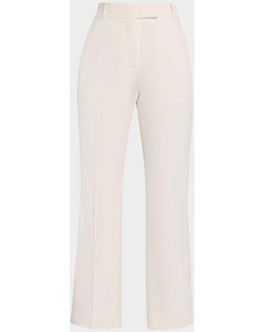 McQueen Mid-Rise Kickflare Ankle Pants - Natural