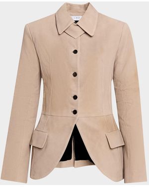 IRO Rosario Tailored Leather Blazer - Natural