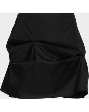 Ganni Duchesse Satin Mini Skirt - Black