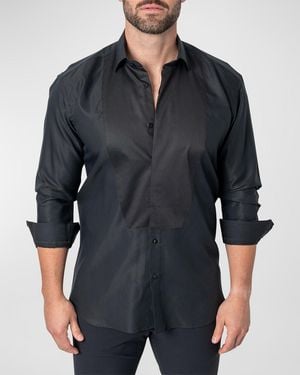 Maceoo Apos;S Fibonacci Textured Sport Shirt - Black