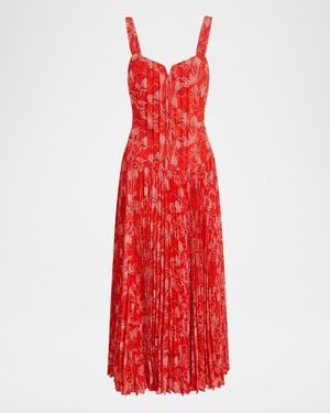 Cinq À Sept Pascual Botanical Floral Dress - Red