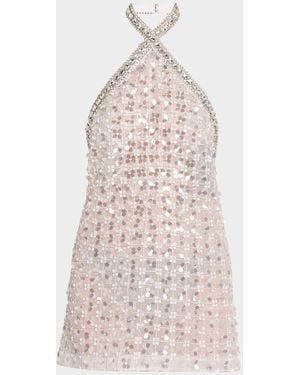 retroféte Janneth Embroidered Halter Dress - Multicolor