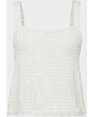 La Blanca Waverly Crochet Tank Top - White
