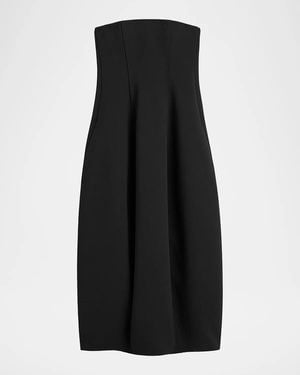 TOTEME Strapless Balloon Midi Dress - Black
