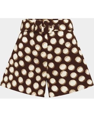 ALÉMAIS Paula Corset Shorts - Brown