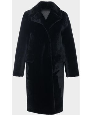 Gorski Merino Shearling Lamb Short Coat - Blue