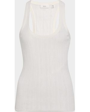 A.L.C. Iris Racerback Tank Top - White