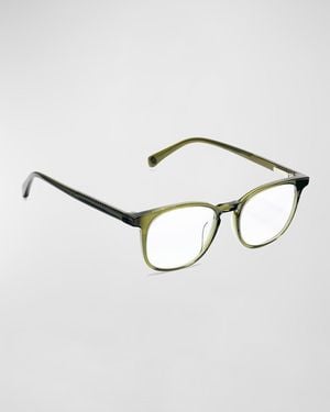 Eyebobs Boardroom Oversized Square Acetate Reader Glasses - Metallic