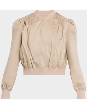 Generation Love Sariah Cotton Sateen Bomber Jacket - Natural