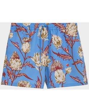 Loewe Apos;S X Paula & Apos;S Ibiza Floral Swim Shorts - Blue