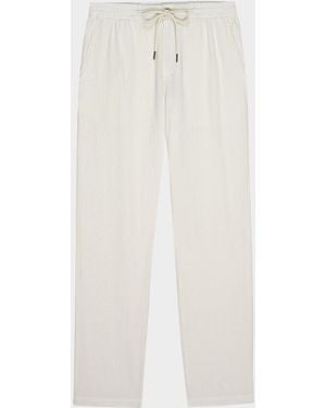 Rails Apos;S Callum Cotton Linen Straight-Leg Pants - Gray