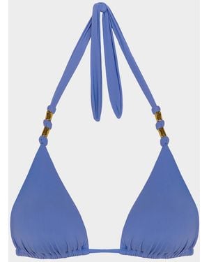 ViX Paula Triangle Bikini Top - Blue